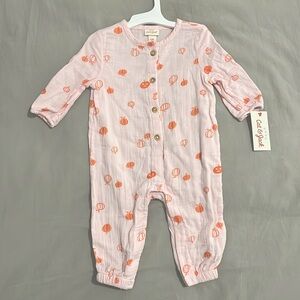 Baby Halloween Long Sleeve Gauze Pumpkin Romper - Cat & Jack